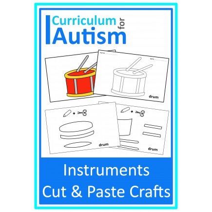 Musical Instruments Cut and Paste Fine Motor Crafts